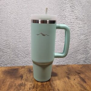 Adventuridge‎ Tumbler With Handle & Straw Insulated 30 oz Mug Green Cup